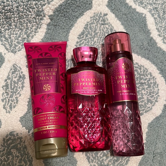 Bath & Body Works Other - Bath and Body Works twisted peppermint body wash, body cream lotion, spray set